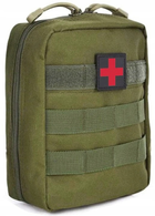 Тактическая аптечка, армейская сумка для медикаментов хаки (228492) - изображение 3