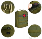 Тактическая аптечка, армейская сумка для медикаментов хаки (228492) - изображение 7