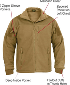 Куртка оливковая флисовая тактическая Rothco Spec Ops Tactical Fleece Jacket Olive Drab размер М - изображение 3