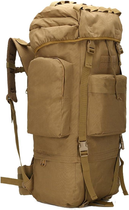 Большой тактический, армейский рюкзак с дождевиком 65L Combat койот Sava Family - изображение 1