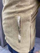 Армійська Кофта флісова WOLFTRAP, тепла, розмір S, колір Койот, Камуфляжні вставки на рукави, плечі, кишені - зображення 5