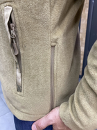 Армійська Кофта флісова WOLFTRAP, тепла, розмір S, колір Койот, Камуфляжні вставки на рукави, плечі, кишені - зображення 6
