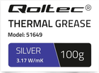 Термопаста Qoltec 3.17 Вт/(м*К) 100 г Silver (5901878516493) - зображення 1