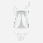 Komplet erotyczny (podkoszulka + majtki-bikini) damski DKaren Jola XS Biały (5902686564805) - obraz 4