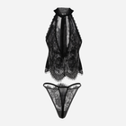 Еротичний комплект (майка + трусики-бікіні) жіночий DKaren Olimpia XS Чорний (5903251380936) - зображення 4