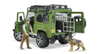 Нaбір ігровий із фігуркaми Bruder - Land Rover Defender with Forester and Dog (4001702025878) - зображення 3