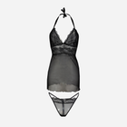 Komplet erotyczny (koszula nocna + majtki-bikini) damski DKaren Arizona XL Czarny (5903251460997) - obraz 1
