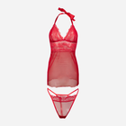 Еротичний комплект (нічна сорочка + трусики-бікіні) жіночий DKaren Arizona XS Червоний (5903251460898) - зображення 1