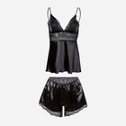 Еротична піжама (майка + шорти) жіноча DKaren Harmonia XL Чорна (5903251460812) - зображення 1