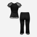 Піжама (футболка + штани) жіноча DKaren Kinzly XL Чорна (5903251460690) - зображення 2