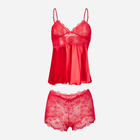Еротичний комплект (майка + трусики-шорти) жіночий DKaren Nevada M Червоний (5903251460430) - зображення 1