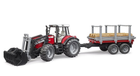 Zestaw gier Bruder - Massey Ferguson 7480 z ładowaczem czołowym + przystawka do transportu drewna (4001702020460) - obraz 2