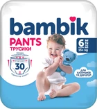 Підгузки-трусики дитячі одноразові Bambik розмір 6 15+ кг 30 шт (43404900)