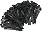 Кабельні стяжки Qoltec Nylon UV 7.2 x 150 мм 100 шт Black (5901878522258) - зображення 3