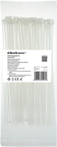 Кабельні стяжки Qoltec Nylon UV 2.5 x 200 мм 100 шт White (5901878521954) - зображення 1