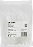 Кабельні стяжки Qoltec Nylon UV 3.6 x 100 мм 100 шт White (5901878522449)