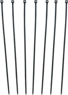 Кабельні стяжки Qoltec Nylon UV 3.6 x 200 мм 100 шт Black (5901878521985) - зображення 2