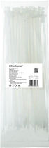 Opaski zaciskowe Qoltec Nylon UV 4.8 x 300 mm 100 szt Biały (5901878522074) - obraz 1