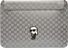 Pokrowiec na laptopa Karl Lagerfeld Saffiano Monogram Ikonik KLCS14SAKHPKG 14" Srebrny (3666339170547) - obraz 1