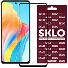 Противоударное защитное стекло SKLO 3D (full glue) для Oppo Reno 8 Pro Черный