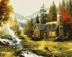 Картини за номерами Будинок у лісі (PNX8202) Artissimo 50*60 см