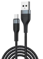 Кабель Foneng X51 1M Spiral Braided USB-microUSB 3A 1m Black (X51-CA-MU)