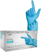 Перчатки нітрилові 5,8 гр., AMPri Med-Comfort Blue (100 шт./50 пар), сині, розмір L - зображення 1