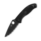 Ніж складальний Spyderco Tenacious Black Blade FRN серейтор Black тип замка Liner Lock C122SBBK - зображення 1