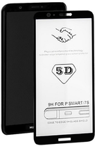 Szkło hartowane Qoltec Premium do Huawei P Smart Czarne (5901878515885) - obraz 1