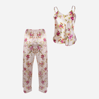 Piżama (podkoszulka + spodnie) damska DKaren Dk-Ki M Beżowa z kwiatowym wzorem (5903251425880) - obraz 2