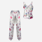 Piżama (podkoszulka + spodnie) damska DKaren Dk-Ki 2XL Biała z różowym (5903251425972) - obraz 2