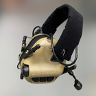 Навушники тактичні Earmor M32, активні, зі знімним мікрофоном і гарнітурою, активні навушники військові, колір – Койот - зображення 8