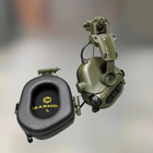 Навушники Earmor M31 з кріпленням на шолом HD-ACC-08 Олива, активні навушники з адаптером чебурашка на рейку ARC - зображення 5