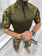 Тактическая рубашка убакс с коротким рукавом котон+стрейч Мультикам S - изображение 1