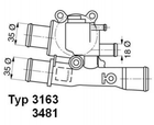 Термостат WAHLER 316388D Fiat Doblo 46522664, 46776217