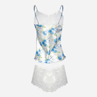 Еротичний комплект (майка + трусики-шорти) жіночий DKaren Dk-Ka XS Білий с синім (5903251426467) - зображення 2