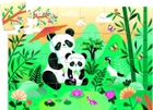 Puzzle klasyczne Djeco Shapes Puzzle Leo the Panda 42 x 30 cm 24 elementów (3070900072824) - obraz 2