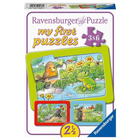 Puzzle klasyczne Ravensburger Małe zwierzęta 21 x 15 cm 3 x 6 elementów (4005556051380)