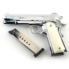 Стартовий сигнальний шумовий пістолет Kuzey 911 Хром калібр 9 мм. з додатковим магазином - зображення 6