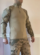 Рубашка мужская военная тактическая с липучками под шевроны ВСУ (ЗСУ) Убакс Турция 6582 S хаки - изображение 4