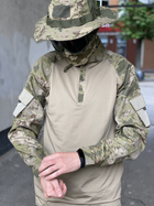 Рубашка мужская военная тактическая с липучками под шевроны ВСУ (ЗСУ) Убакс Турция 6584 L хаки - изображение 6