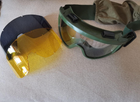 Тактические очки-маска для военных операций в пустыне с сменными линзами / уровень защиты ABC - изображение 2