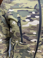 Куртка тактична на флісі, Мультикам, розмір XL, підкладка — фліс, демісезонна флісова куртка для військових - зображення 10