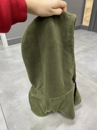 Балаклава флісова з плечима, колір Зелений, утеплена тактична балаклава з плечима, балаклава для військових - зображення 4