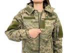 Женская военная форма зимняя костюм утеплитель Softshell + синтепон 200 (до -20) Пиксель размер 42 (FV- 001-42) - изображение 6