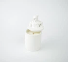 Аромасвечка подарочная для дома и массажа Present Burley Vanilla крышка Аполон белый