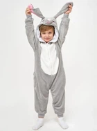 Пижама кигуруми My Kigu Кролик Зайчик Серый для мальчика размер 140 на рост 130-144 см (202942)
