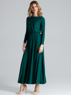 Sukienka trapezowa damska Figl M604 S Zielona (5902194349673) - obraz 3