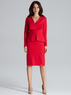 Sukienka ołówkowa damska Lenitif K491 L Czerwona (5902194354547) - obraz 1