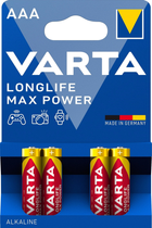 Baterie Varta Longlife Max Power AAA BLI 4 Alkaline (04703101404) - obraz 1